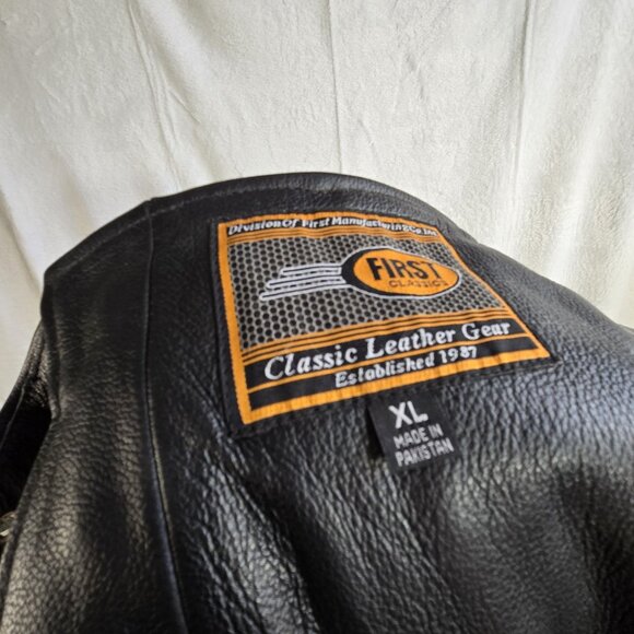 Classic Leather Gear First Leather Apparel Mens Chaps X-Large Biker Motorcycle - Picture 3 of 9
